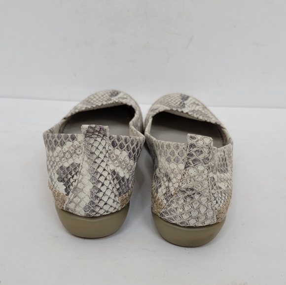 The FLEXX | Gray Python Snake Print Espadrille Slip on Shoes Sandals Size 6.5 - Picture 6 of 8